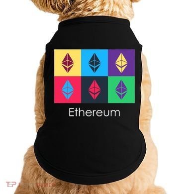 Ethereum ETH Pop Art Crypto Currency Logo Doggie Tank