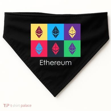 Ethereum ETH Pop Art Crypto Currency Logo USA-Made Doggie Bandana