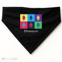 Ethereum ETH Pop Art Crypto Currency Logo USA-Made Doggie Bandana thumb 0