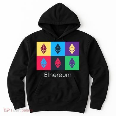 Ethereum ETH Pop Art Crypto Currency Logo Hoodie