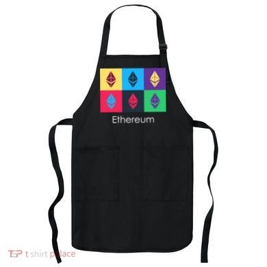 Ethereum ETH Pop Art Crypto Currency Logo Apron