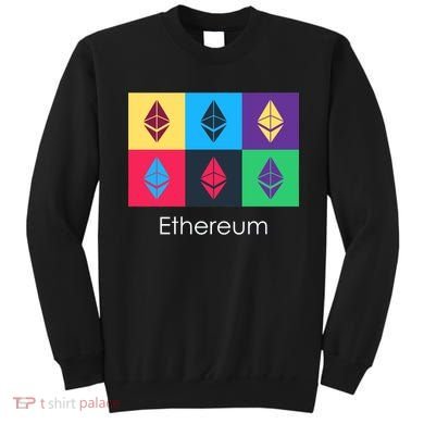 Ethereum ETH Pop Art Crypto Currency Logo Sweatshirt