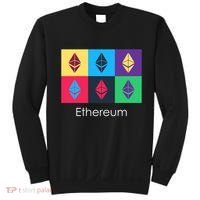 Ethereum ETH Pop Art Crypto Currency Logo Sweatshirt thumb 0