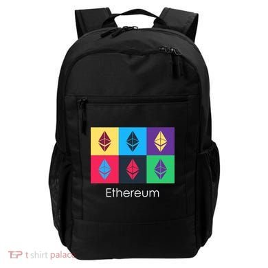 Ethereum ETH Pop Art Crypto Currency Logo Backpack