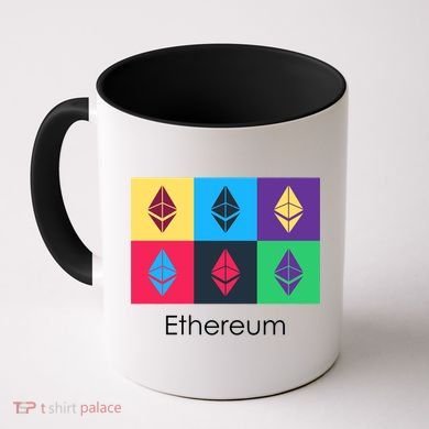 Ethereum ETH Pop Art Crypto Currency Logo Coffee Mug