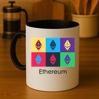Ethereum ETH Pop Art Crypto Currency Logo Coffee Mug thumb 4