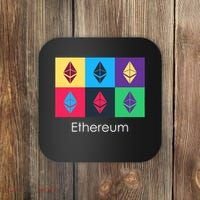 Ethereum ETH Pop Art Crypto Currency Logo Coaster thumb 0