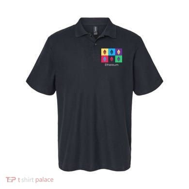 Ethereum ETH Pop Art Crypto Currency Logo Polo
