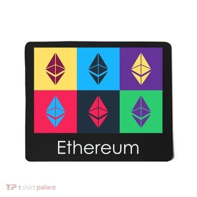 Ethereum ETH Pop Art Crypto Currency Logo Mousepad