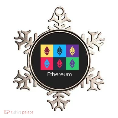 Ethereum ETH Pop Art Crypto Currency Logo Ornament