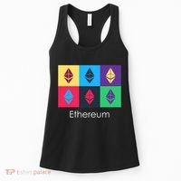Ethereum ETH Pop Art Crypto Currency Logo Women's Tank Top thumb 0