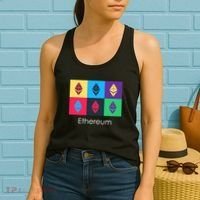 Ethereum ETH Pop Art Crypto Currency Logo Women's Tank Top thumb 2