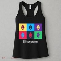 Ethereum ETH Pop Art Crypto Currency Logo Women's Tank Top thumb 3