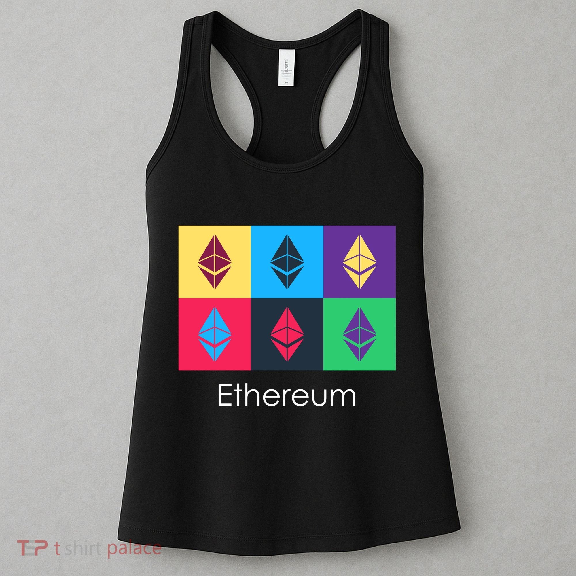 Ethereum ETH Pop Art Crypto Currency Logo Women's Tank Top