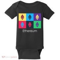 Ethereum ETH Pop Art Crypto Currency Logo Baby Bodysuit thumb 0