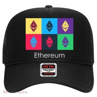Ethereum ETH Pop Art Crypto Currency Logo Hat