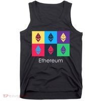 Ethereum ETH Pop Art Crypto Currency Logo Tank Top thumb 0