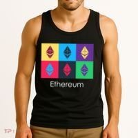 Ethereum ETH Pop Art Crypto Currency Logo Tank Top thumb 3
