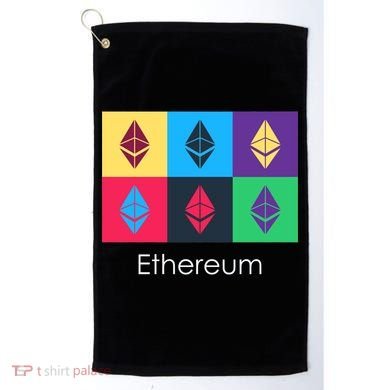 Ethereum ETH Pop Art Crypto Currency Logo Golf Towel
