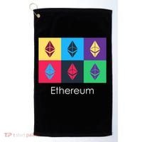 Ethereum ETH Pop Art Crypto Currency Logo Golf Towel thumb 0