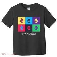Ethereum ETH Pop Art Crypto Currency Logo Toddler T-Shirt thumb 0