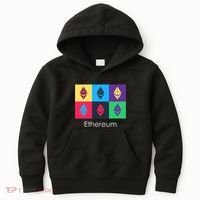 Ethereum ETH Pop Art Crypto Currency Logo Kids Hoodie thumb 0