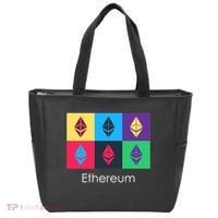 Ethereum ETH Pop Art Crypto Currency Logo Tote Bag thumb 0