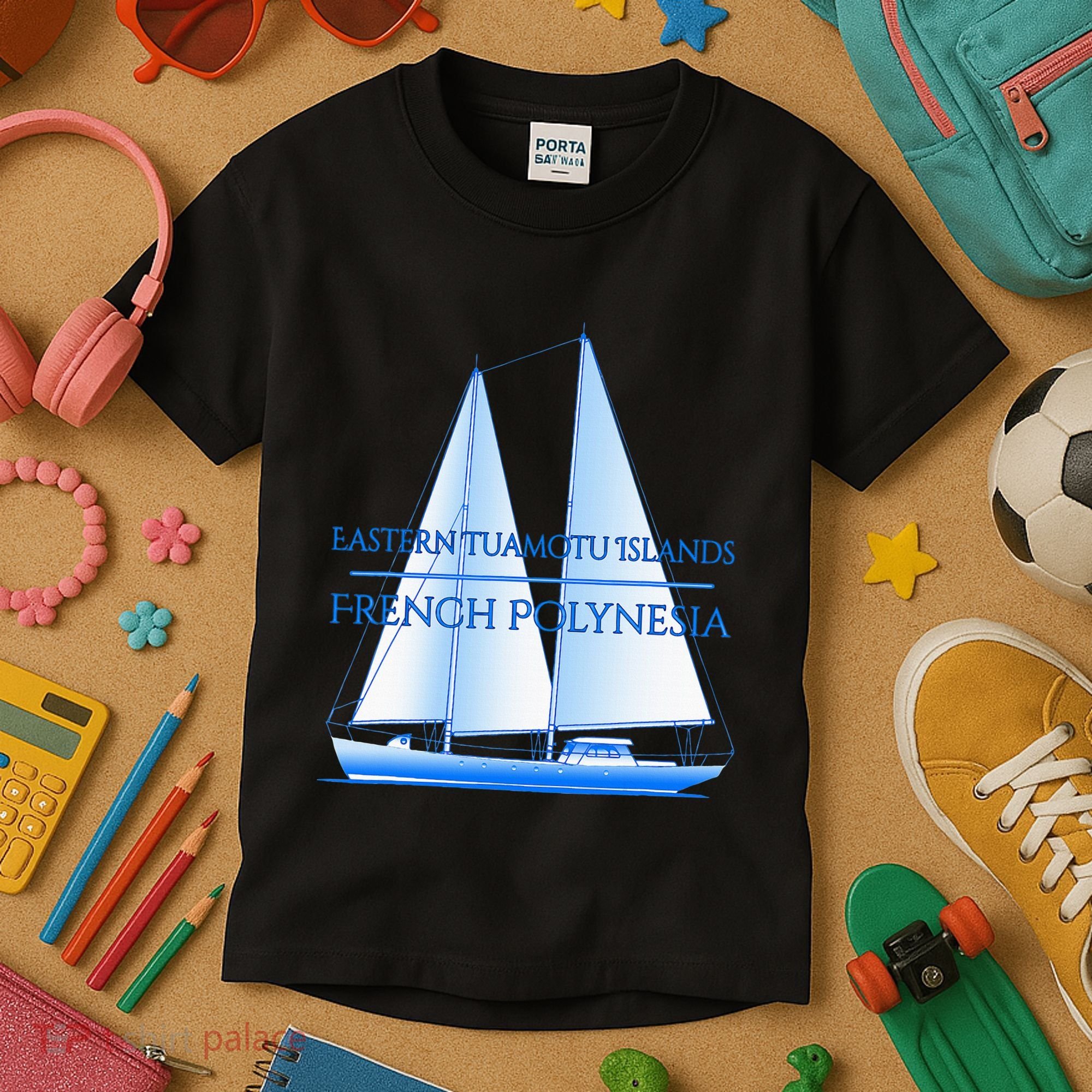 Eastern Tuamotu Islands Coastal Nautical Sailing Sailor Kids T-Shirt