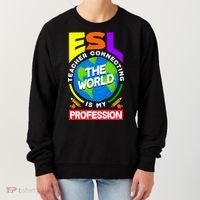 Esl Teacher Linguist Multilingual Teaching Profession Great Gift Women's Sweatshirt thumb 0