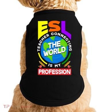 Esl Teacher Linguist Multilingual Teaching Profession Great Gift Doggie Tank