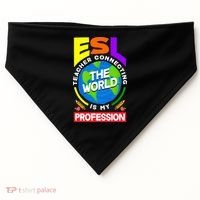 Esl Teacher Linguist Multilingual Teaching Profession Great Gift USA-Made Doggie Bandana thumb 0