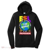 Esl Teacher Linguist Multilingual Teaching Profession Great Gift Women's Hoodie thumb 0