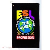 Esl Teacher Linguist Multilingual Teaching Profession Great Gift Golf Towel thumb 0