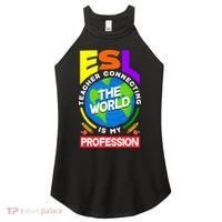 Esl Teacher Linguist Multilingual Teaching Profession Great Gift Women's Perfect Tri Rocker Tank thumb 0