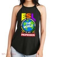 Esl Teacher Linguist Multilingual Teaching Profession Great Gift Women's Perfect Tri Rocker Tank thumb 2