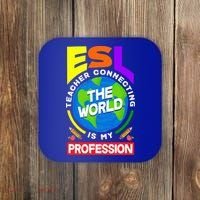 Esl Teacher Linguist Multilingual Teaching Profession Great Gift Coaster thumb 0
