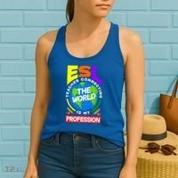 Esl Teacher Linguist Multilingual Teaching Profession Great Gift Women's Tank Top thumb 2