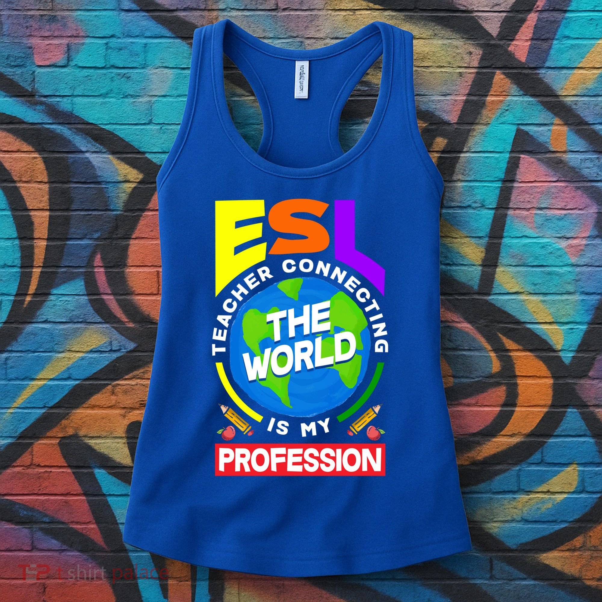 Esl Teacher Linguist Multilingual Teaching Profession Great Gift Women's Tank Top