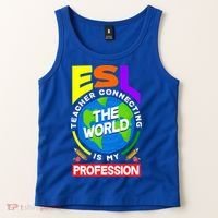 Esl Teacher Linguist Multilingual Teaching Profession Great Gift Tank Top thumb 2