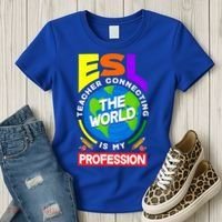 Esl Teacher Linguist Multilingual Teaching Profession Great Gift Women's T-Shirt thumb 3