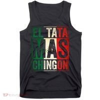 El Tata Mas Chingon Funny Grandpa Mexican Flag Spanish Dad Tank Top thumb 0