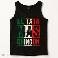 El Tata Mas Chingon Funny Grandpa Mexican Flag Spanish Dad Tank Top thumb 2