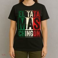 El Tata Mas Chingon Funny Grandpa Mexican Flag Spanish Dad T-Shirt thumb 4
