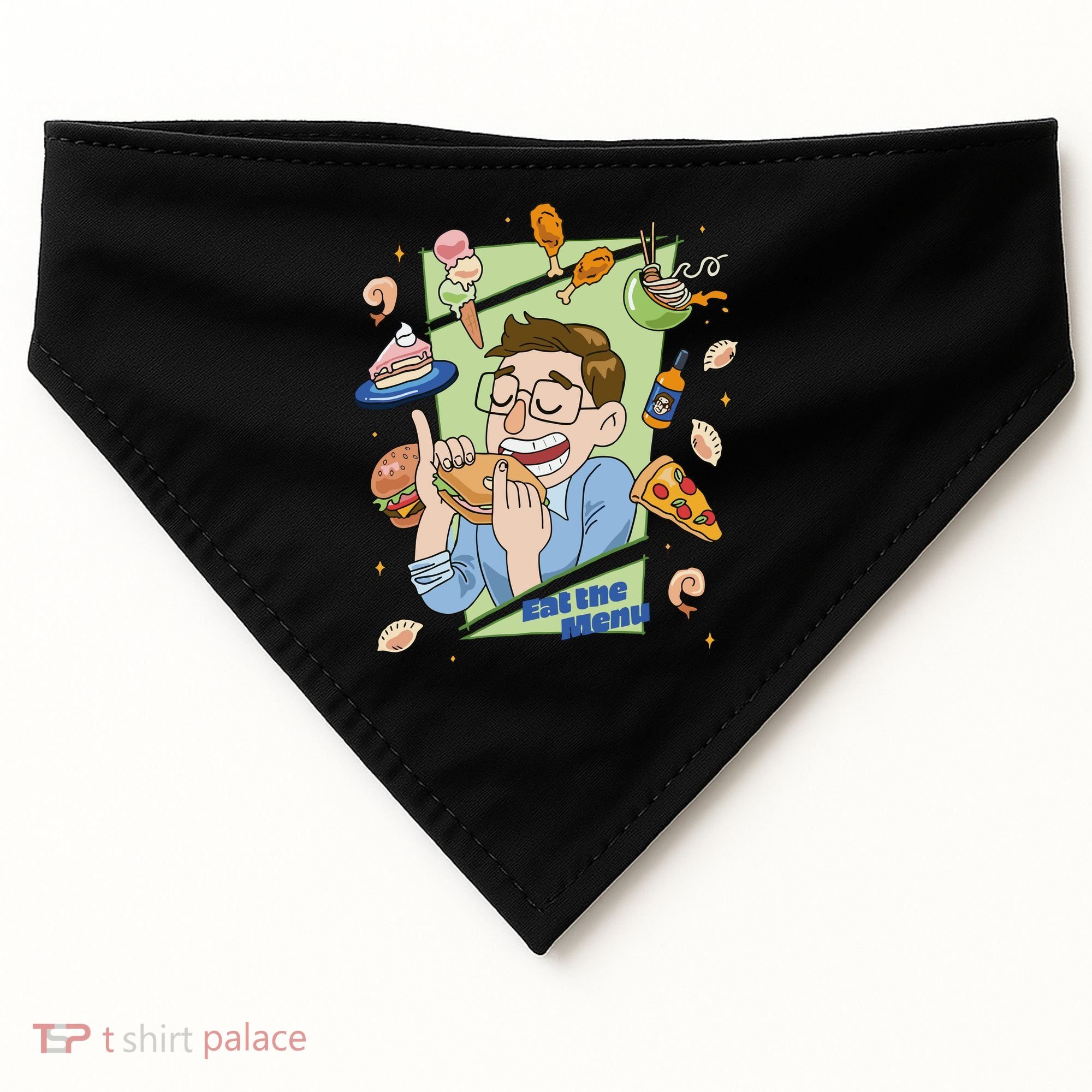 Eat The Menu KeithS Food Bounty USA-Made Doggie Bandana