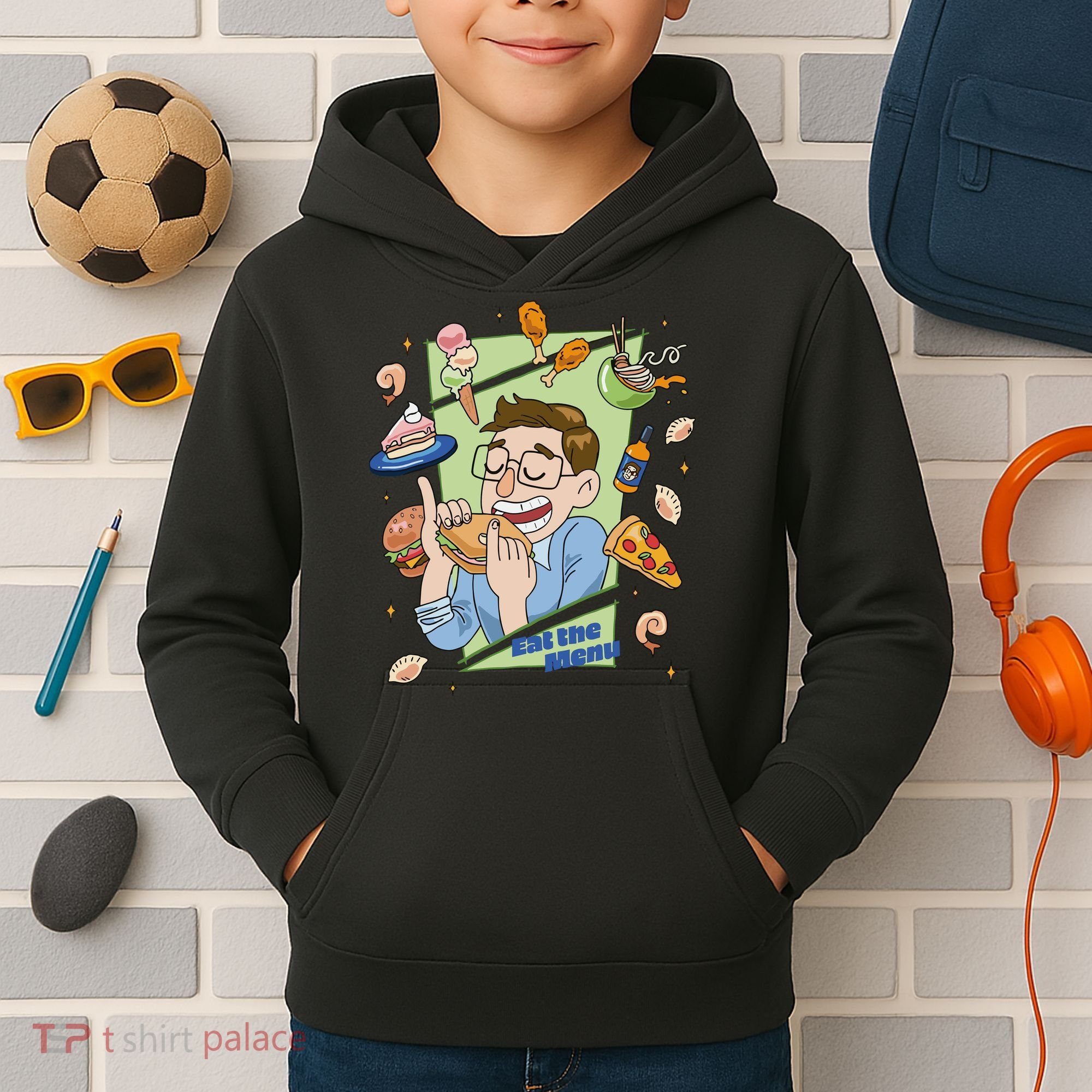 Eat The Menu KeithS Food Bounty Kids Hoodie