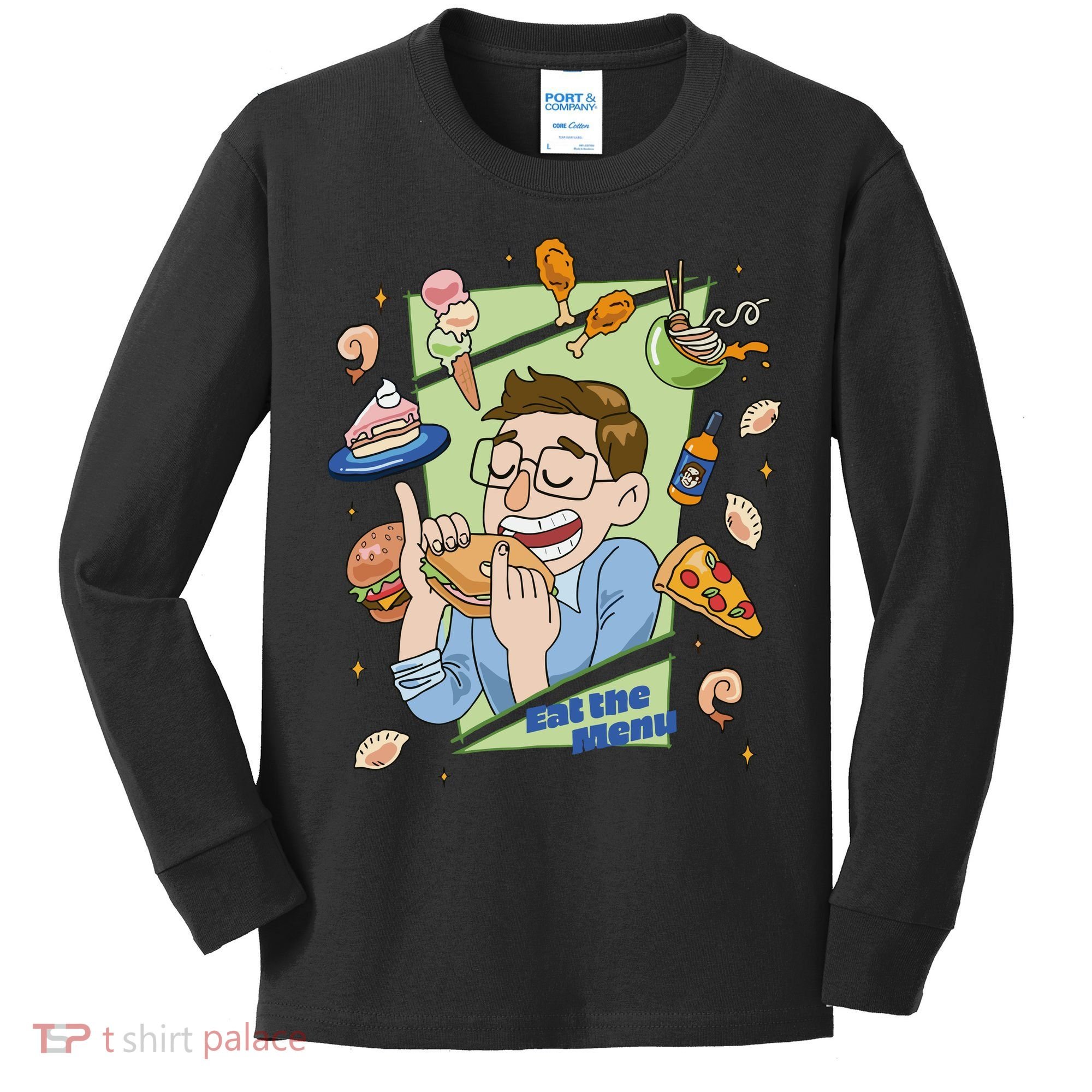 Eat The Menu KeithS Food Bounty Kids Long Sleeve Shirt