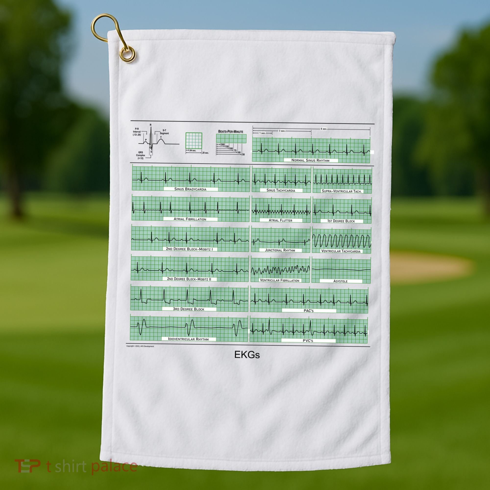 EKG Training Mug Golf Towel