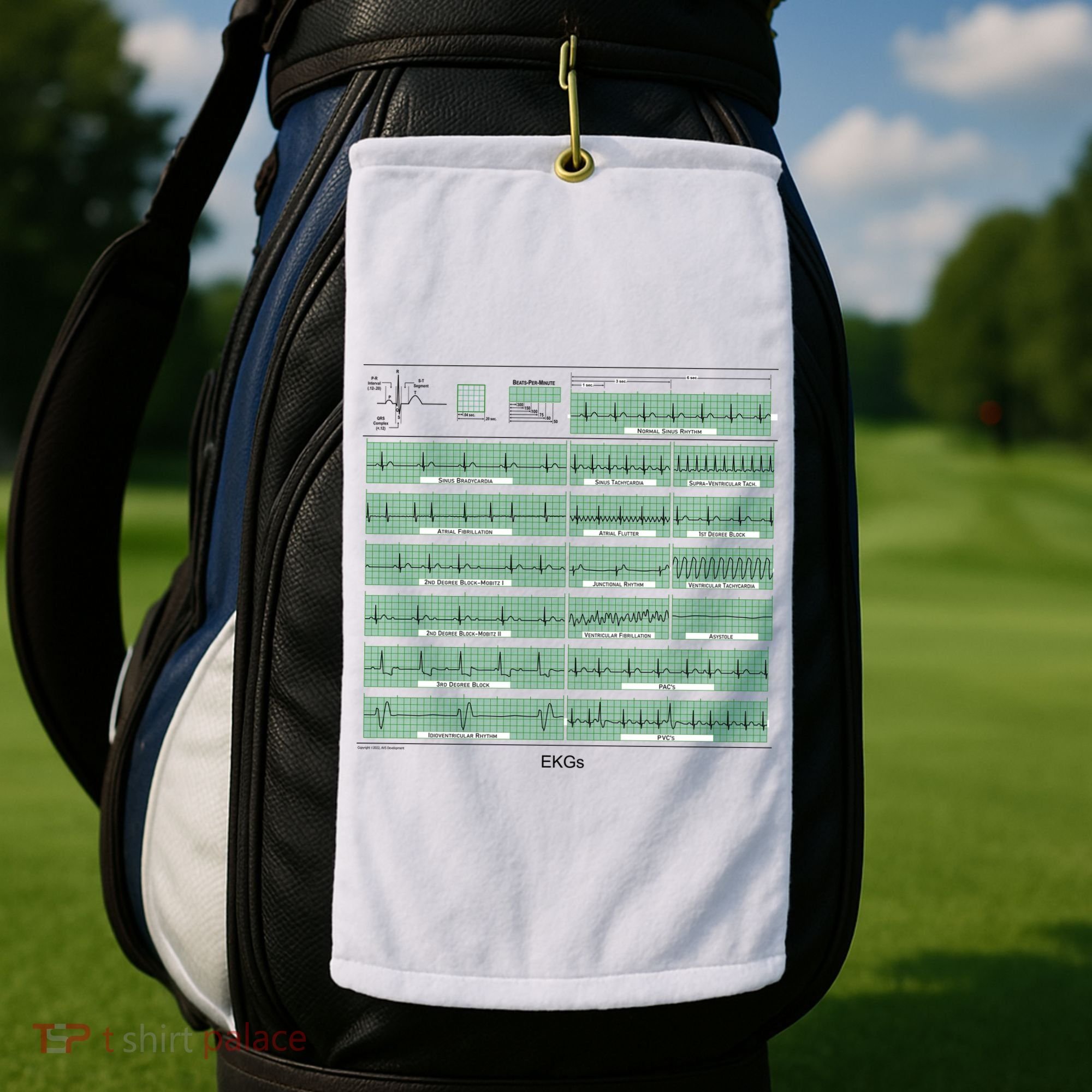 EKG Training Mug Golf Towel