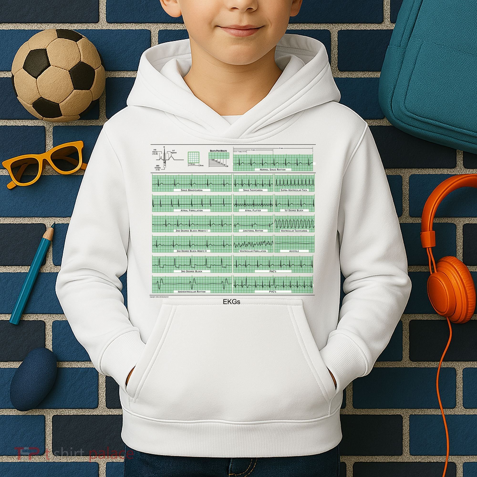 EKG Training Mug Kids Hoodie