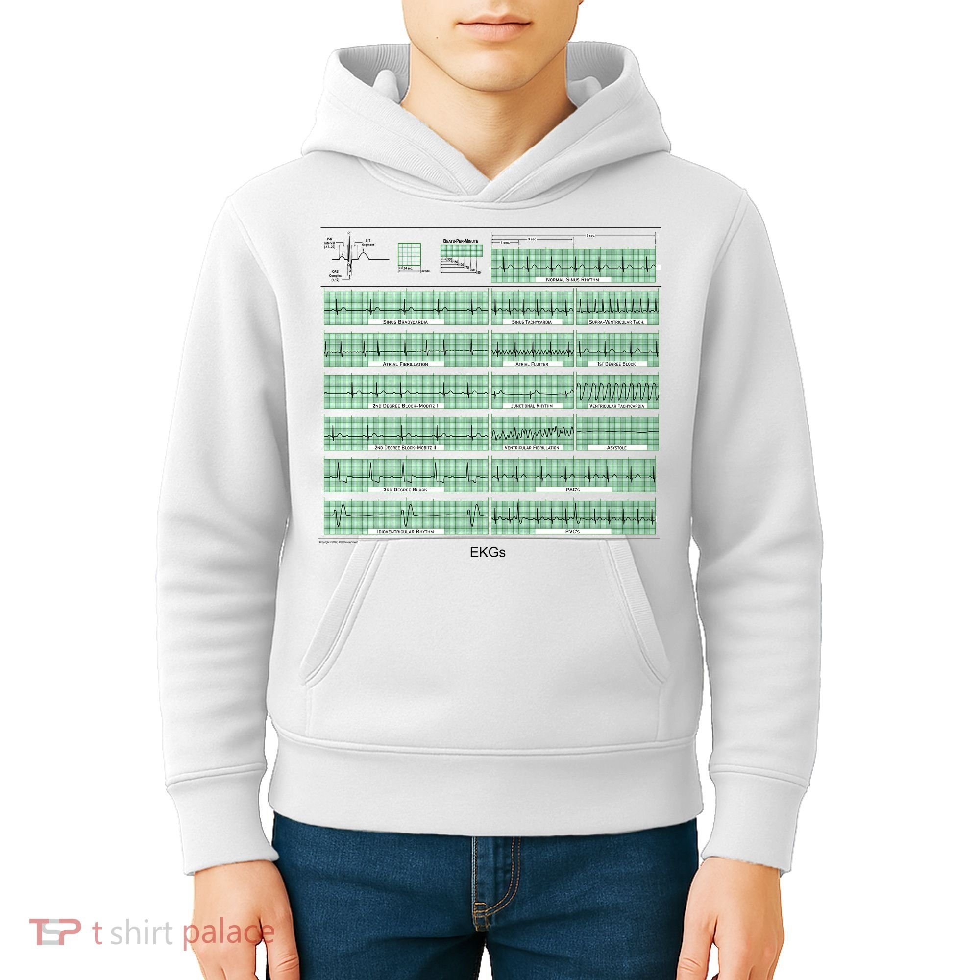 EKG Training Mug Kids Hoodie